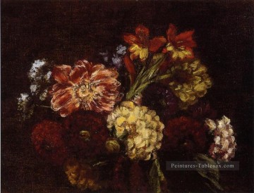  henri - Fleurs Dahlias et Gladioles peintre de fleurs Henri Fantin Latour